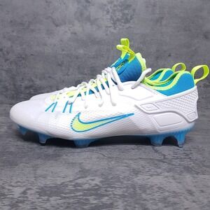 NIKE Huarache 9 Elite Low LAX SE Lacrosse Cleats Mens 10‎ White Green FV6147-100